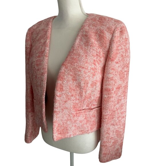 J CREW Pink Wool Blend Mario Bellucci Blazer Jacket Size 14 - Picture 3 of 11